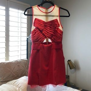 Three Floor Coral Mini Dress